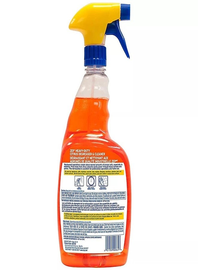 Zep Heavy-Duty Citrus Degreaser and Cleaner - 32 Ounce (Case of 4) CACIT324 - Restaurant Grade Degreaser and Cleaner Removes Oil, Grease, Adhesive, and Kitchen Soil - Image 3